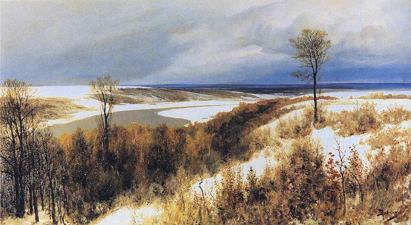 Vasiliy Polenov Early Snow Germany oil painting art
